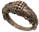 Bague viking reproduction d'un bracelet en argent massif